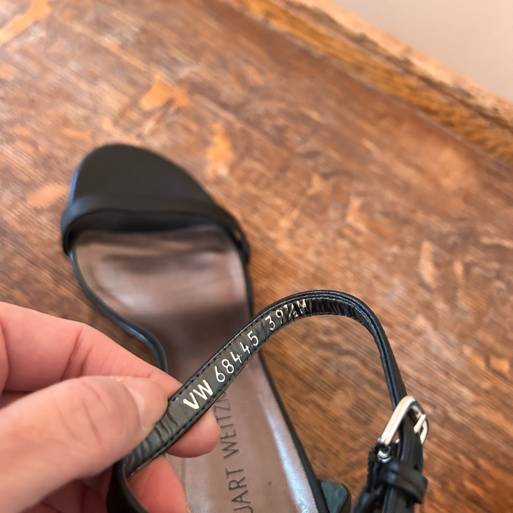 Stuart Weitzman Black Strappy Heels - Picture 6 of 6